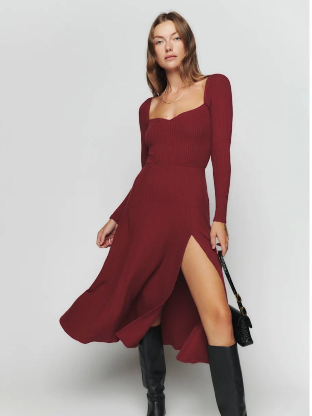 Reformation Banks Knit Dress